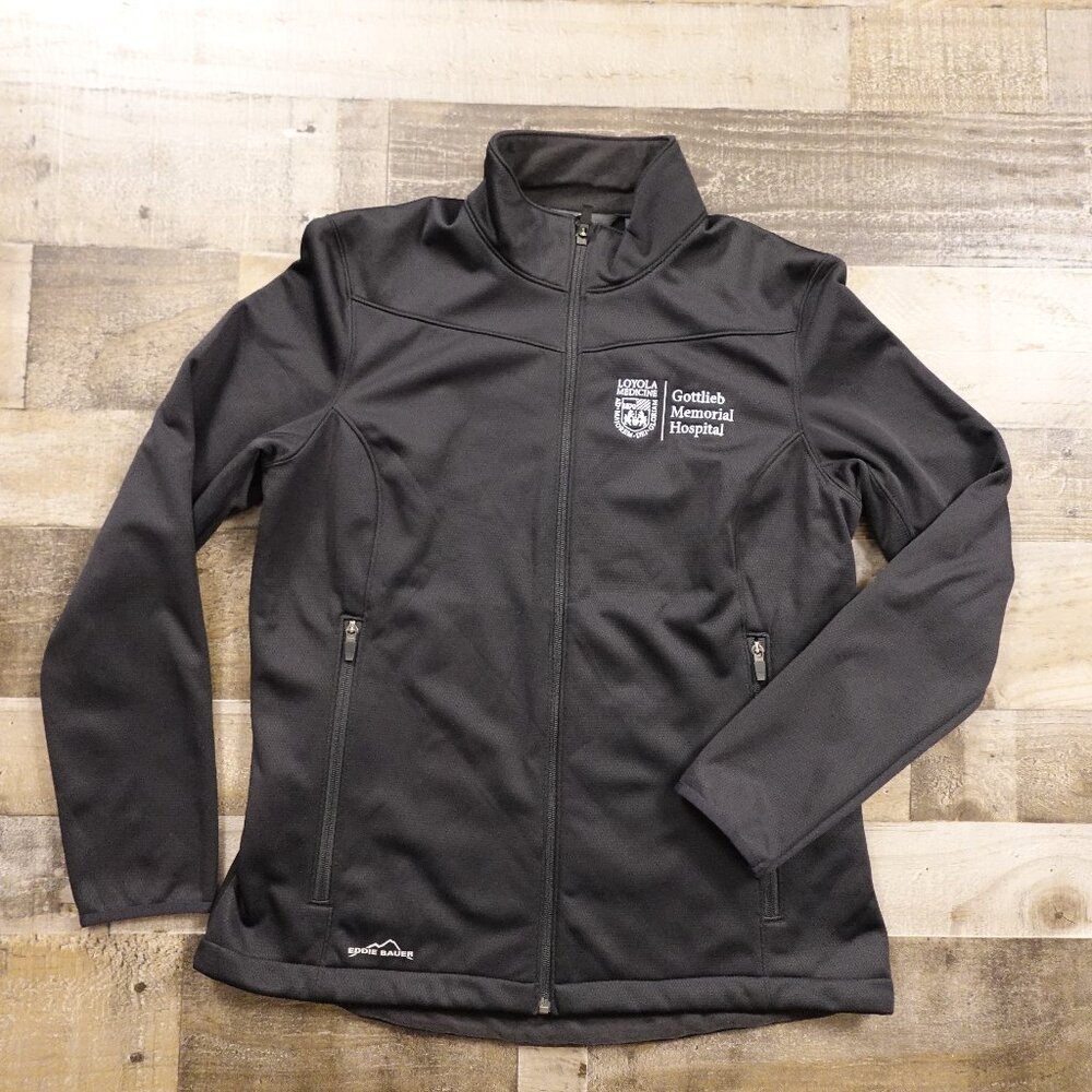 Eddie Bauer Soft Shell Jacket Women’s Large Black Weather-Resistant Outdoor NWT